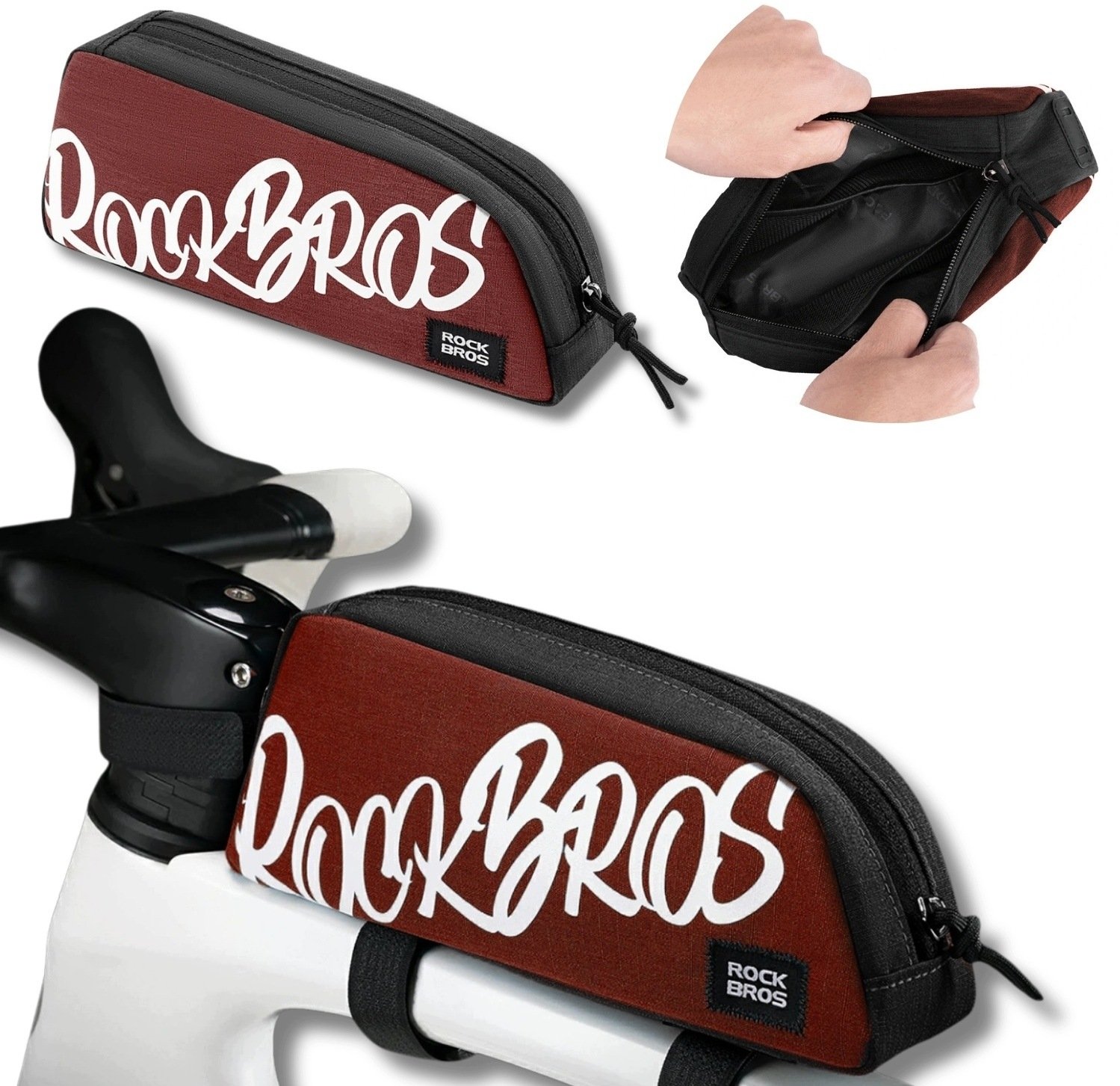RockBros Torba rowerowa G009 Flash Journey na górną rurę 0.8 l - czerwona (5907769391170)