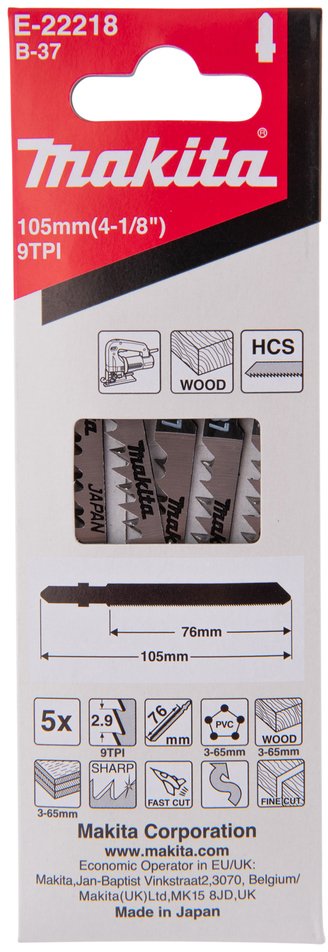 Makita Jigsaw Blades E-22218 5PCS