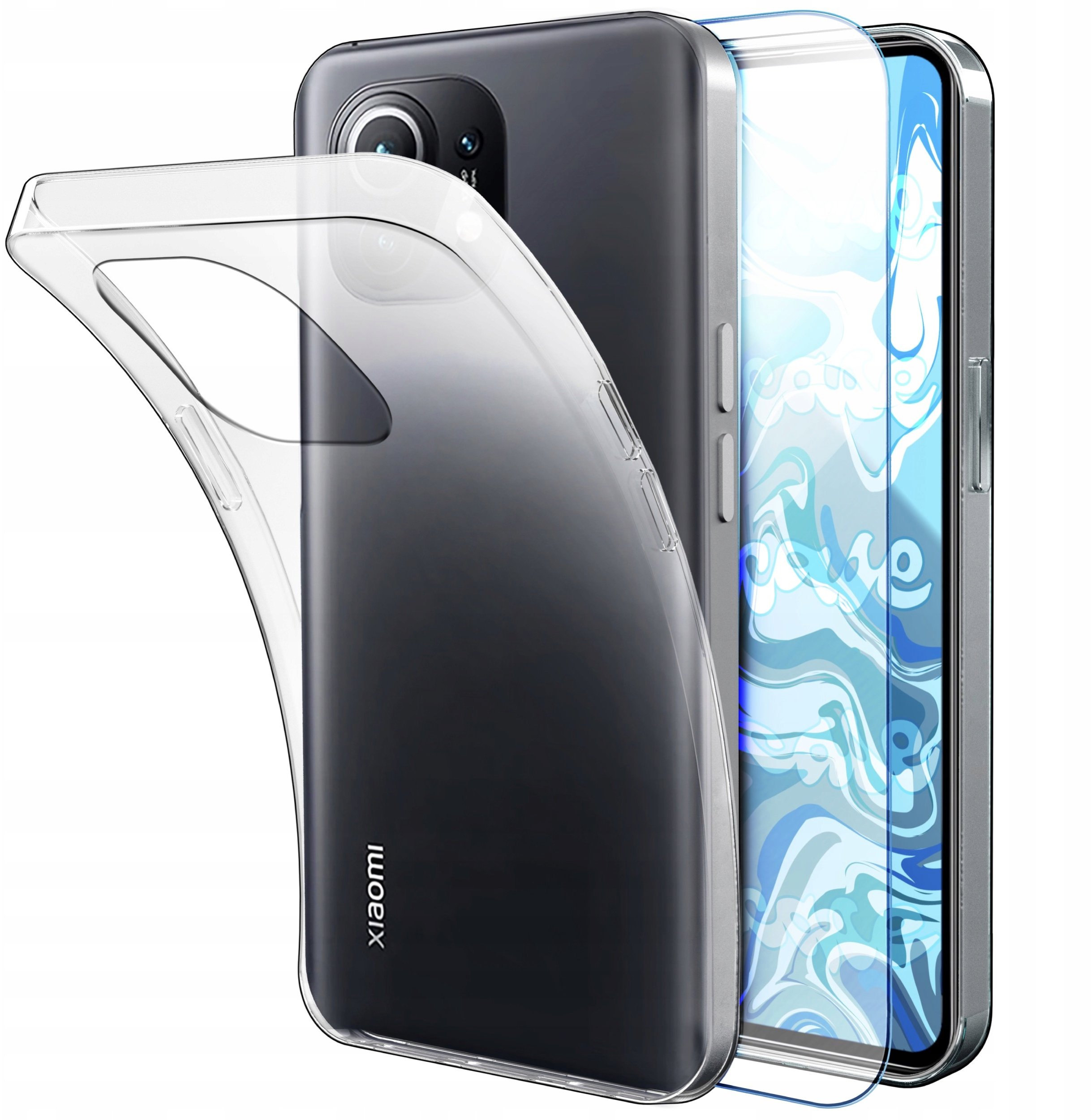 Hello Case ETUI DO XIAOMI MI 11 GUMOWE OBUDOWA CASE SILIKON SLIM POKROWIEC SZKŁO 9H