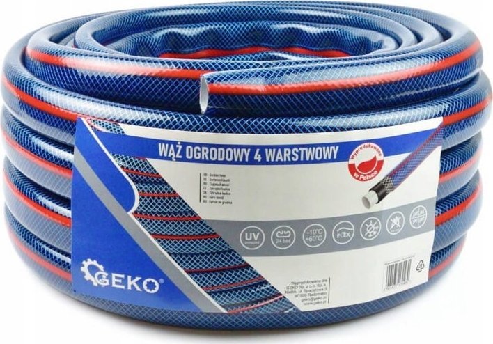 Geko Wąż ogrodowy 4 Warstwowy 1" 20m