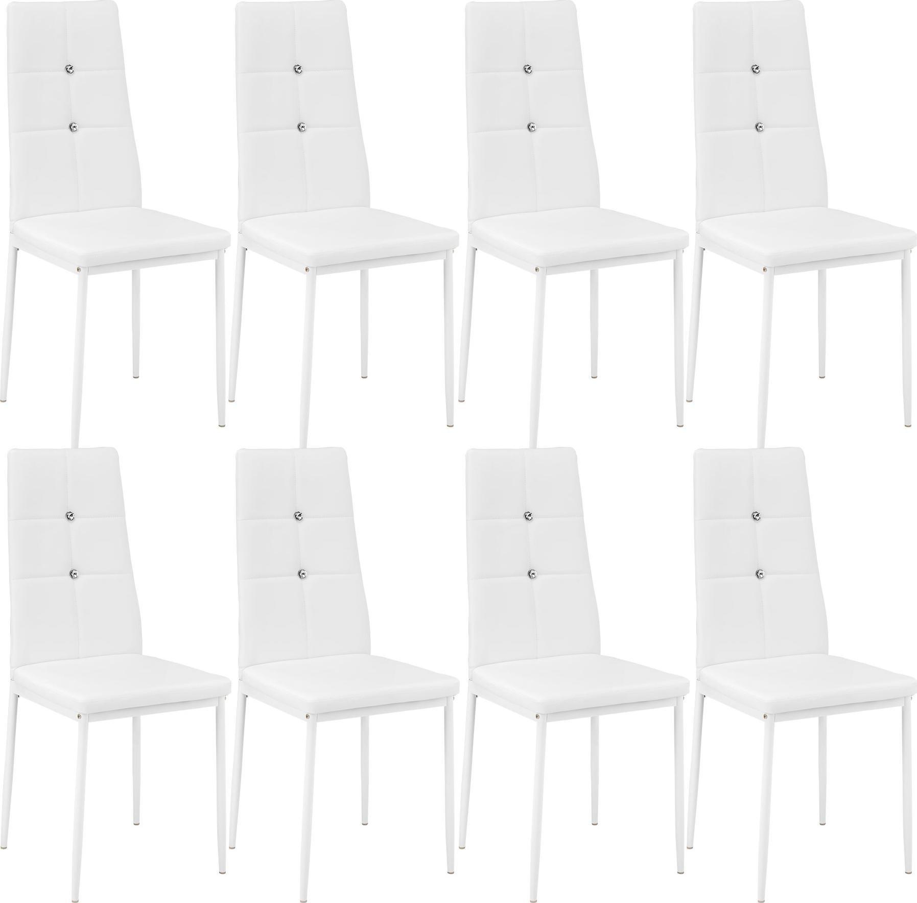 Zdjęcia - Krzesło Tectake Zestaw 8 stylowych krzeseł - biały 