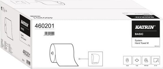 Katrin RĘCZNIK PAPIEROWY W ROLI HIGIENICZNY MAKULATURA 1-WARSTWOWY 1x45g 180m BASIC SYSTEM TOWEL 1szt