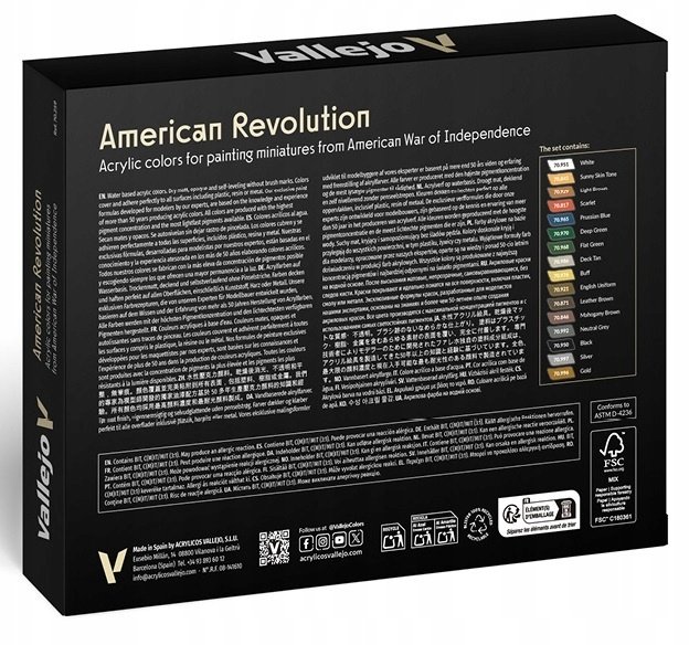 Vallejo Vallejo: Model Color - Figure - American Revolution (16 x 18 ml)