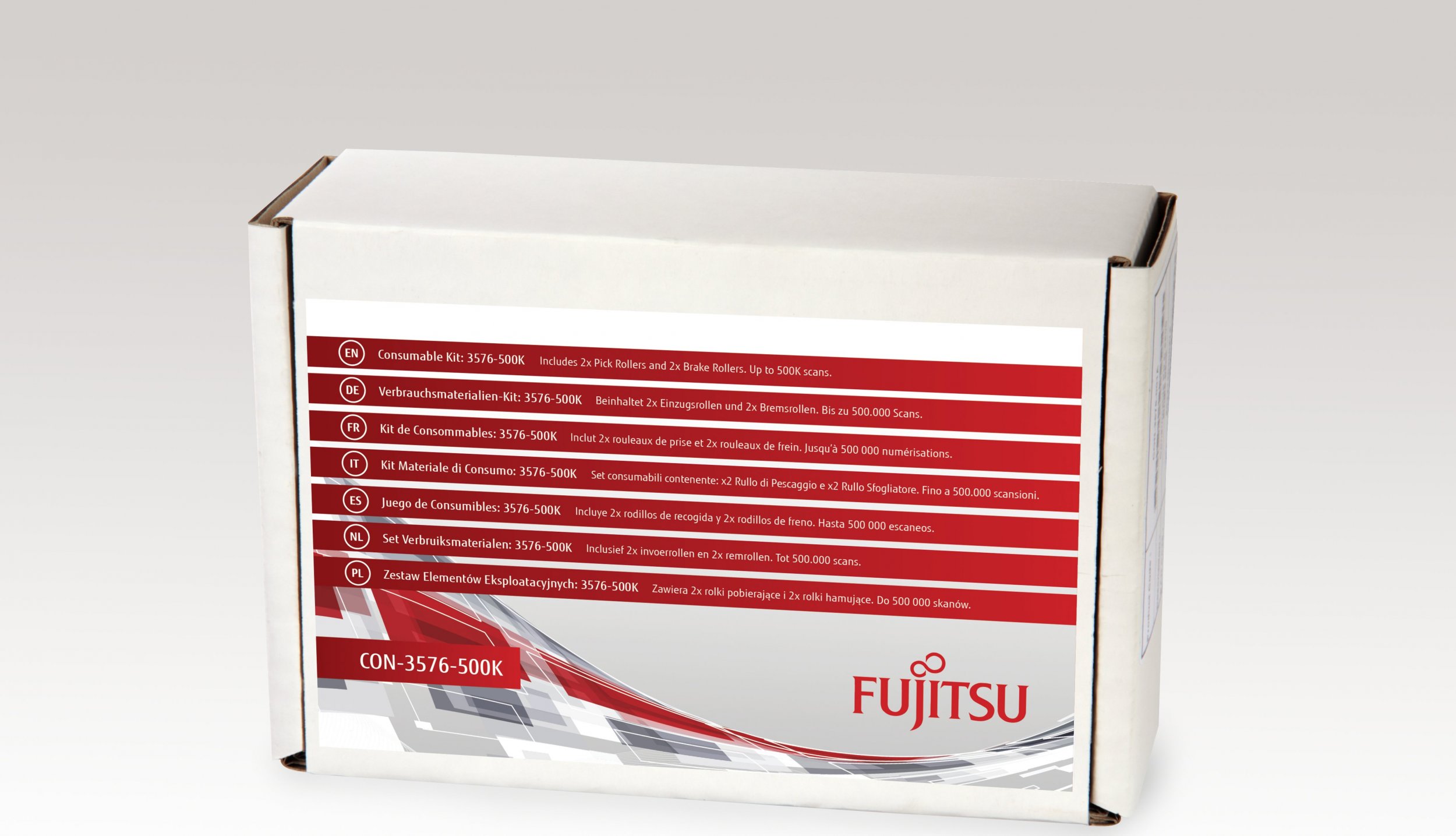 Фото - Запчастини для принтерів Fujitsu Zestaw eksploatacyjny do skanera fi-6670/6770/6750 fi-5650 (2xBR+2 