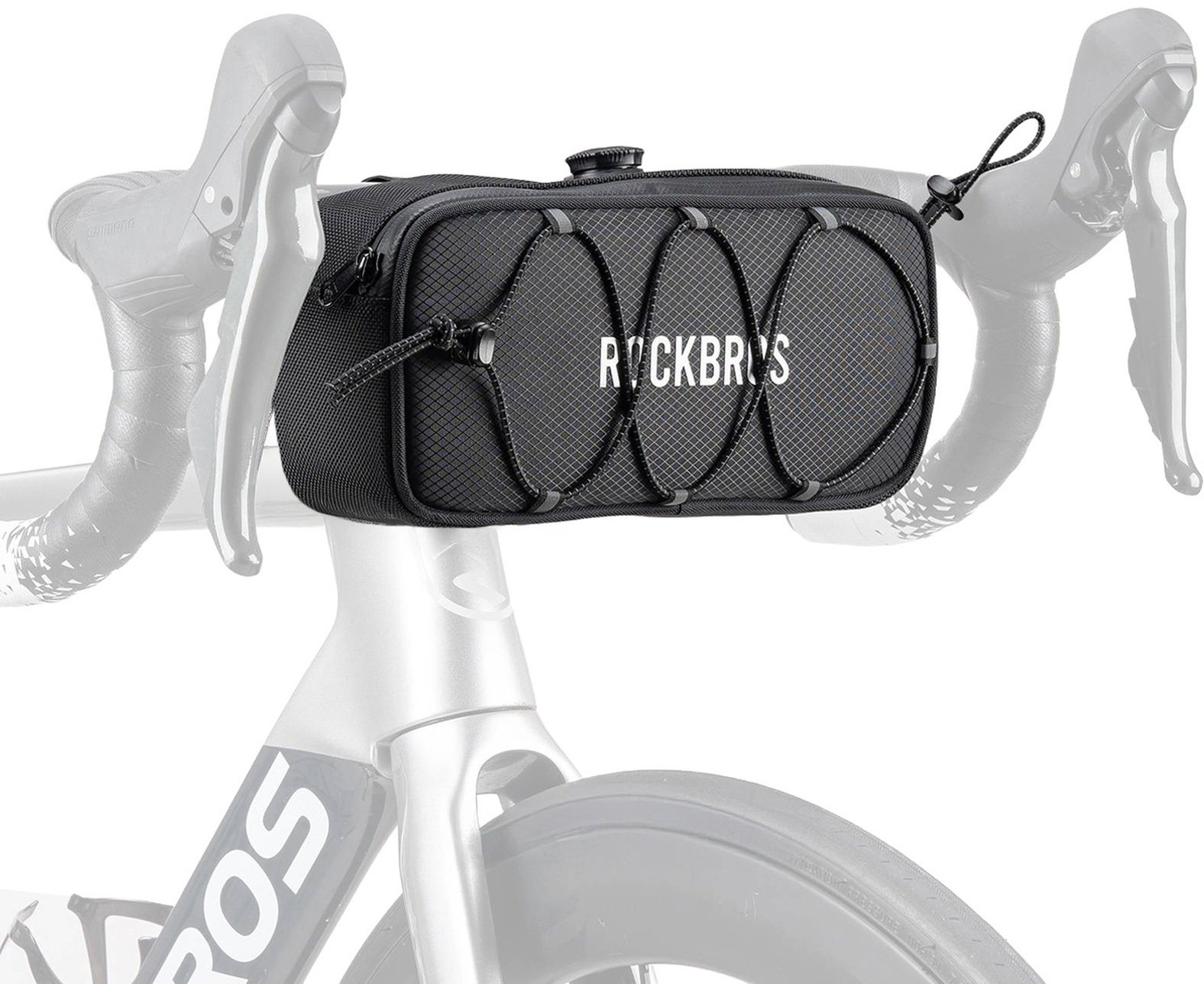 RockBros Torba na kierownicę 1,9L TL001 Road To Sky wodoodporna – czarna (5907769391842)
