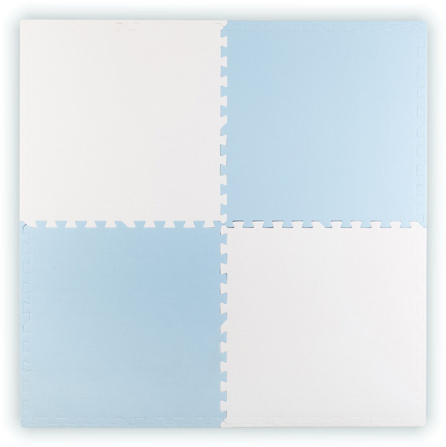 Ricokids Duża mata piankowa puzzle Ricokids 60x60 cm 4 szt. niebiesko-biała