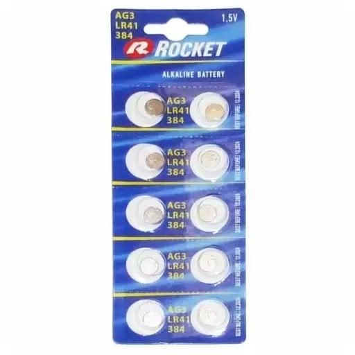 Rocket LR41 / AG3 baterijas blistera iepakojums 1.5V (10 gab.) 6901826006884