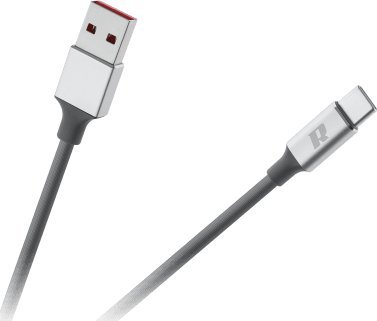 Kabel USB Rebel Comp USB-A - USB-C 1 m Czarny (RB-6011-100-B)