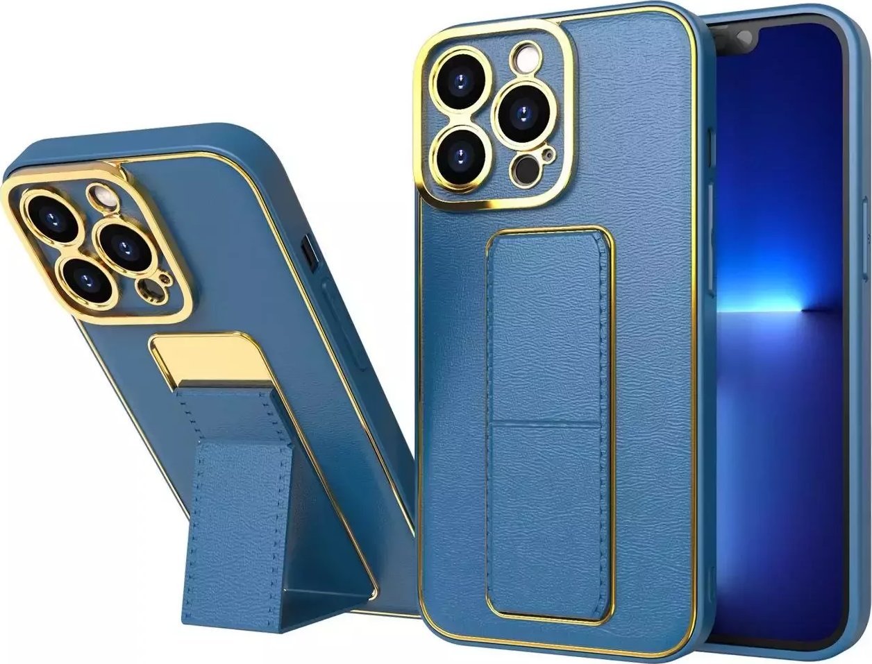 4kom.pl New Kickstand Case etui do Samsung Galaxy A12 5G z podstawką niebieski