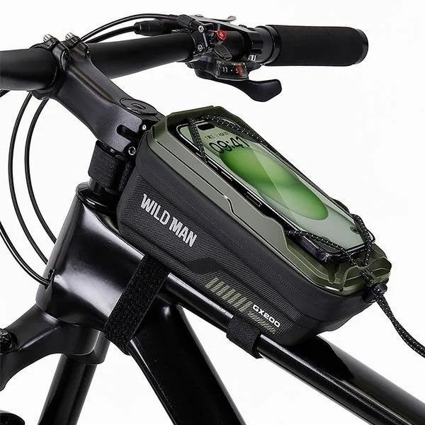 WildMan WILDMAN sakwa rowerowa na ramę na zamek 1L (4" - 7") GX220X zielona