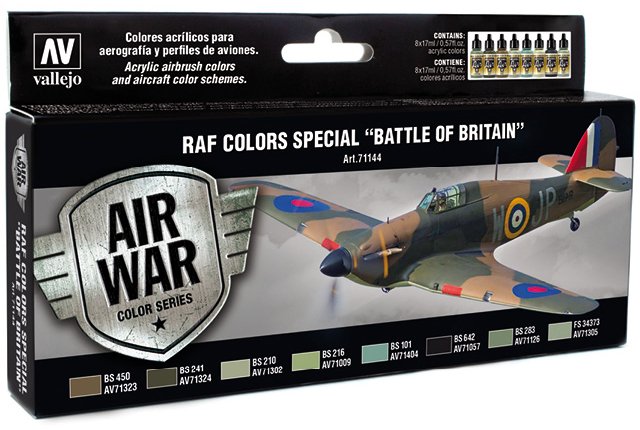 Vallejo Vallejo: 71.144 - Model Air - Air War - RAF Colors - Special "Battle of Britain" (8x18 ml)