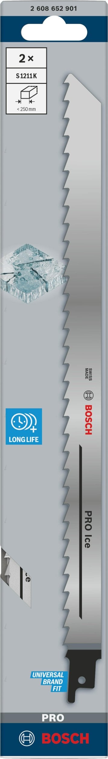 Bosch BOSCH BRZESZCZOT DO PIŁY SZABLASTEJ PRO ICE S1211K 1,25 x 19 x 300mm /2szt. 300mm