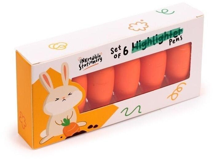 Puckator Zakreślacz Carrot 6szt (5055071510366)
