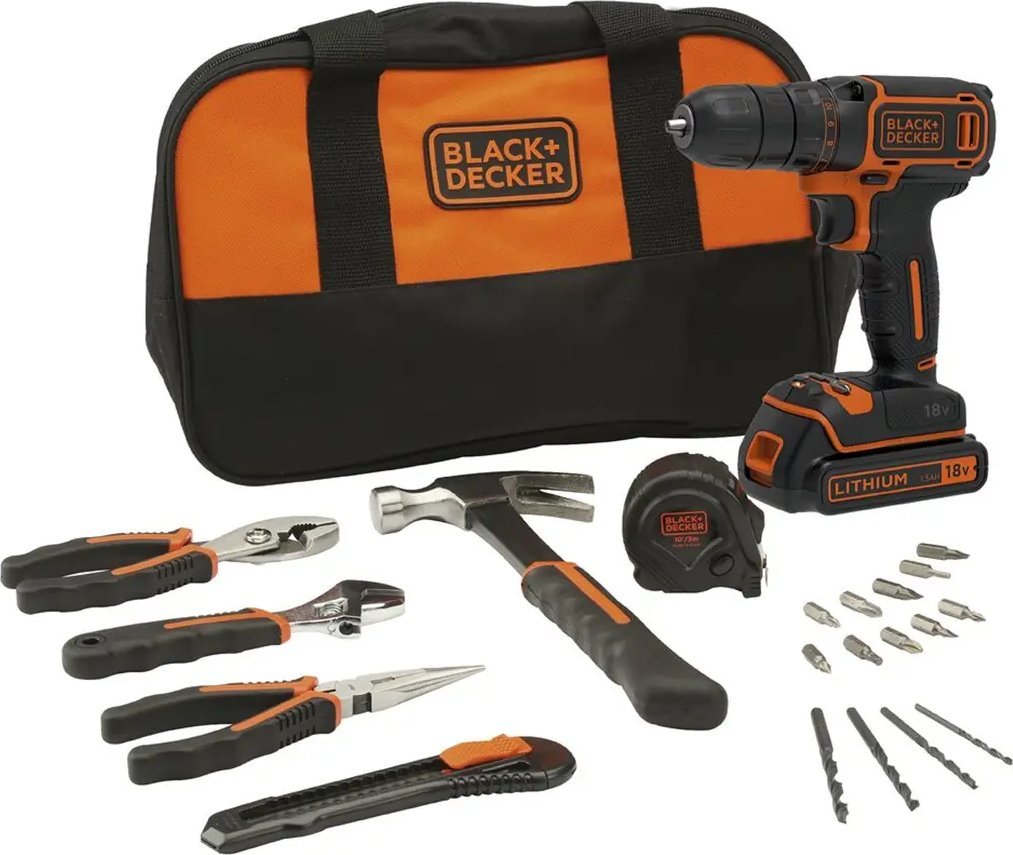 Wiertarko-wkrętarka Black&Decker BDCDC18HTSA 18 V 1 x akumulator 1.5 Ah