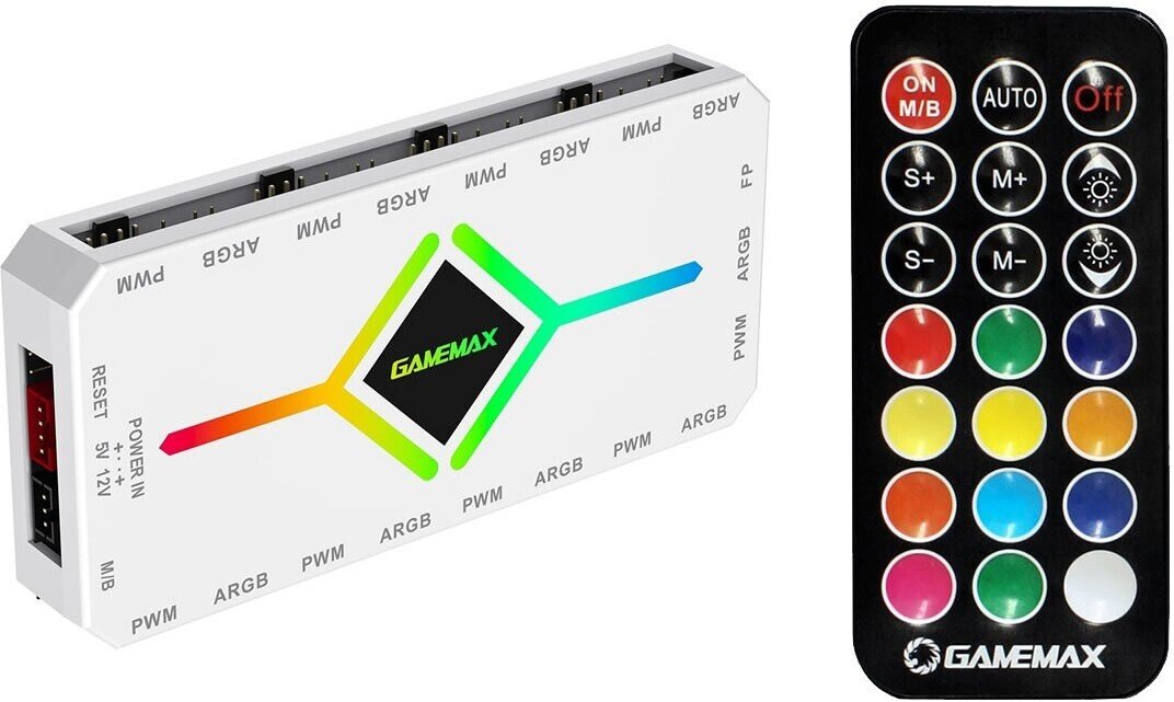 GameMax Gamemax | Remoter control | V4.0 ARGB PWM HUB BK | White | Gamemax