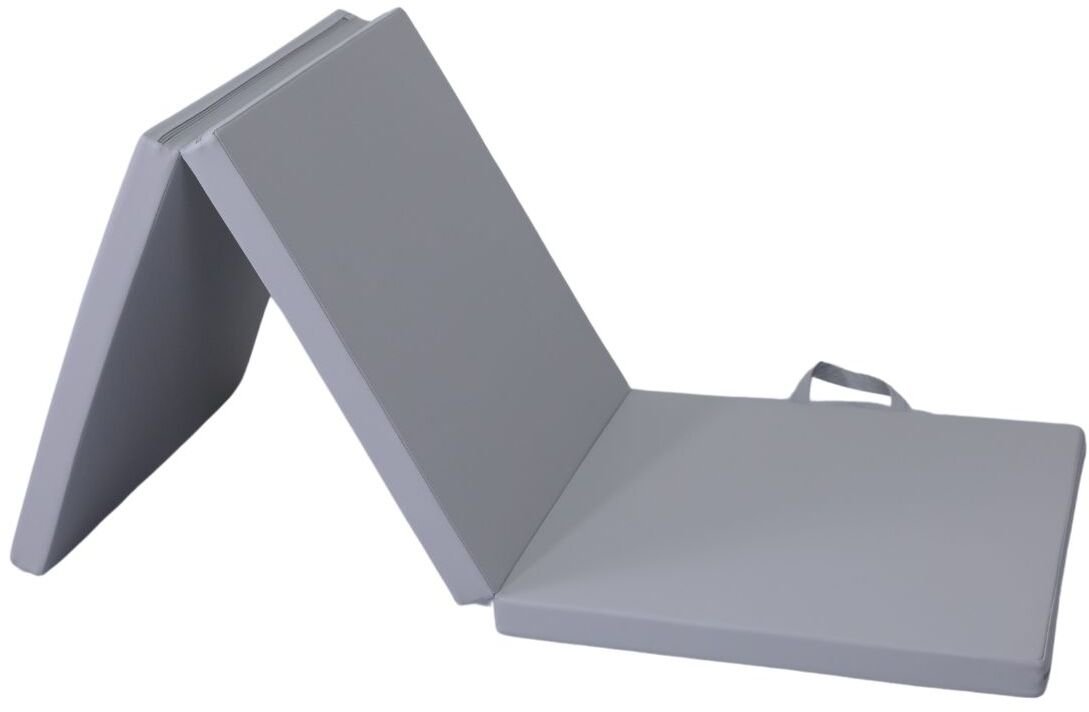 Interplastic materac gimnastyczny Satellite 180x60x5 cm trzyczęściowy - szary