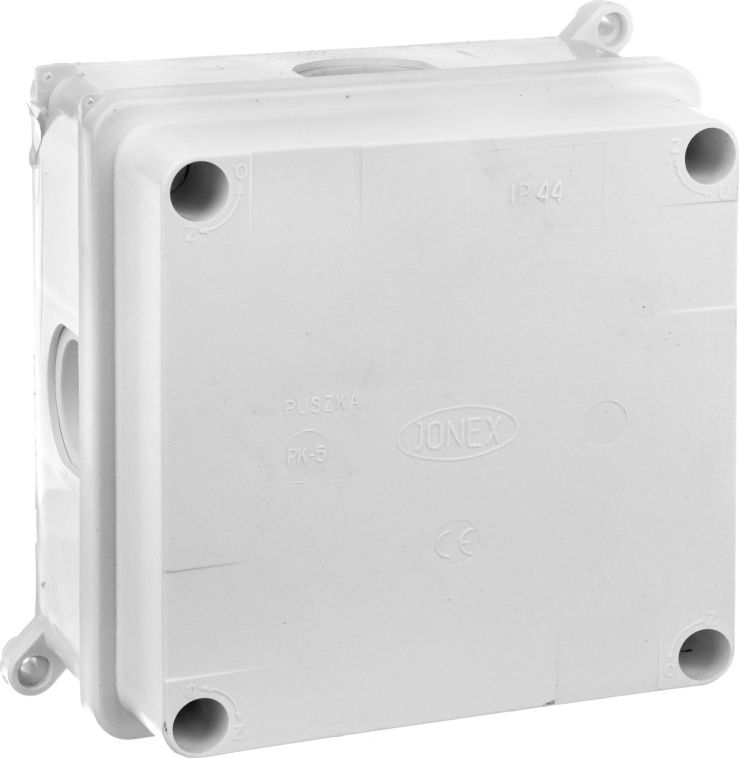 Jonex Puszka instalacyjna z dławicami D-25 IP44 125x125x70mm biała PK-5 - PK-5