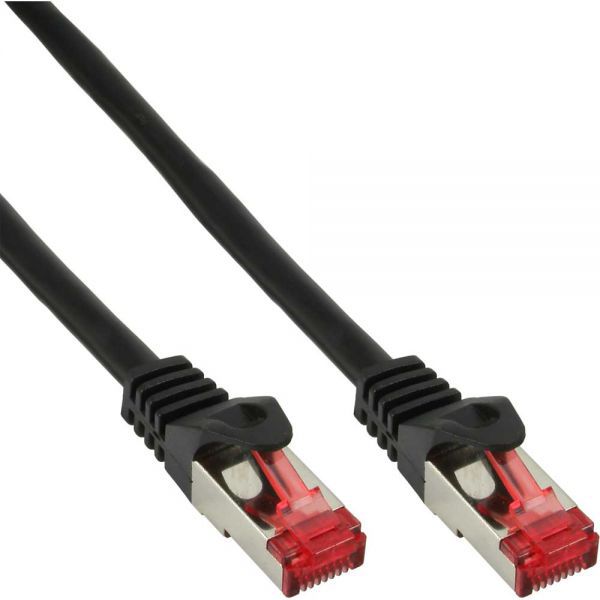 Intos RJ-45/RJ-45 S/FTP kat.6 Czarny 0.25m (76922S)