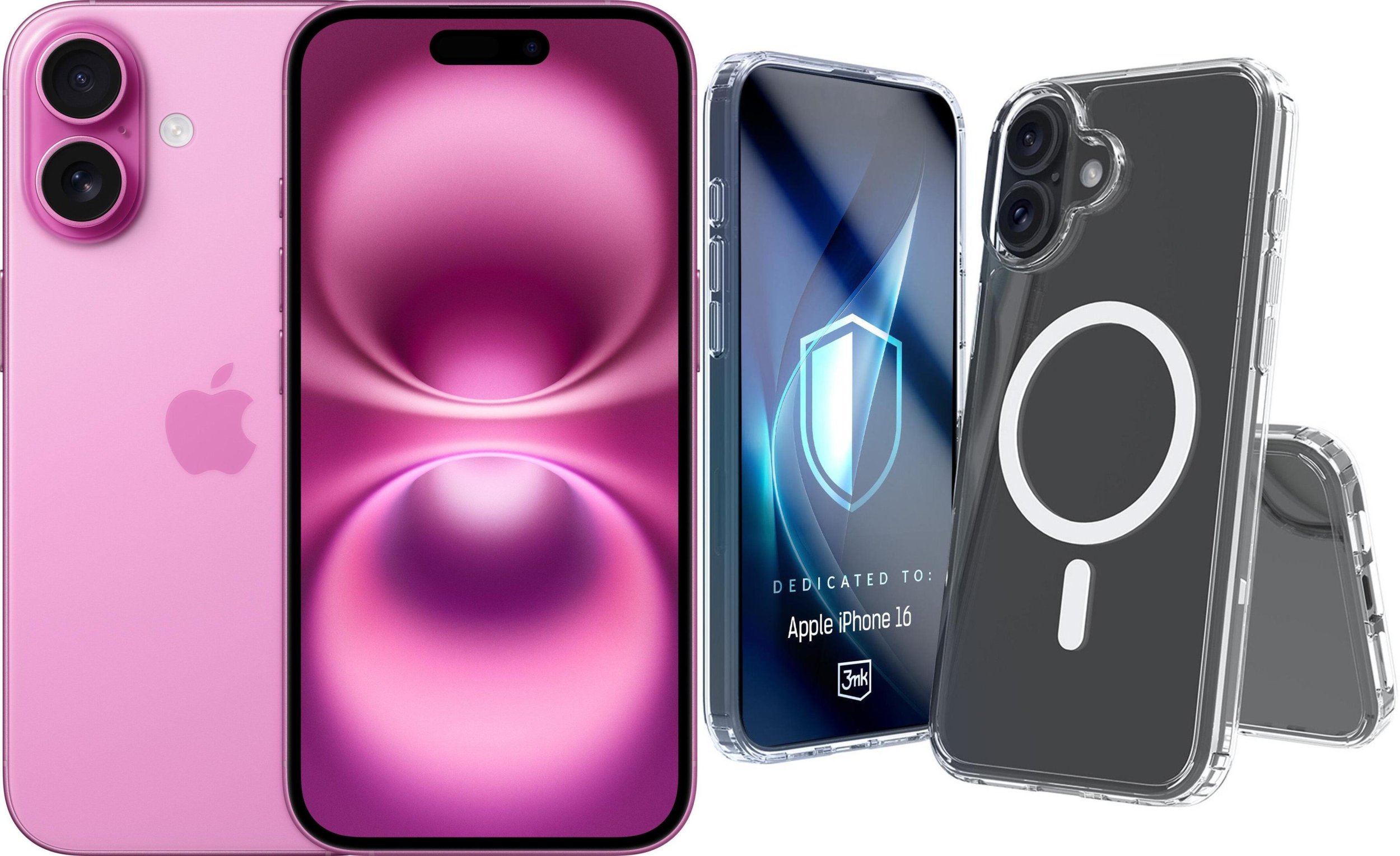 Smartfon Apple iPhone 16 128GB Pink (MYEA3) + Etui Armor MagCase