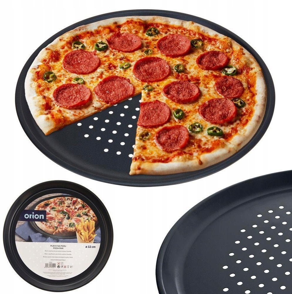 Lumarko FORMA BLACHA DO PIECZENIA PIZZY PERFOROWANA OKRĄGŁA 32CM ORION 127031
