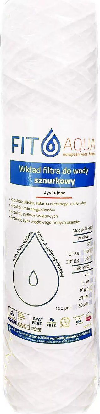 Fit Aqua FITaqua AC-YRN-10-100 Wkład sznurkowy 100 mikronów 10 cali