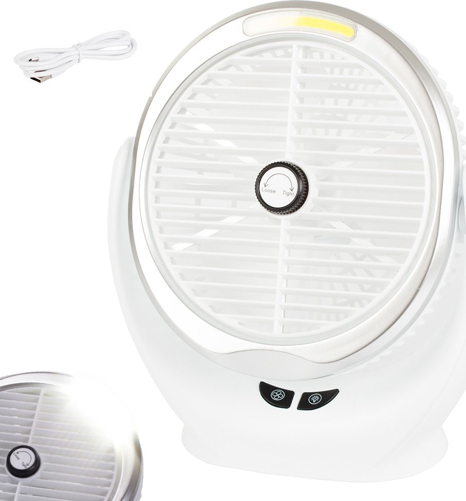 Wentylator Verk Wentylator wiatrak bezprzewodowy stojący biurkowy akumulatorowy led światło Wentylator wiatrak bezprzewodowy stojący biurkowy akumulat