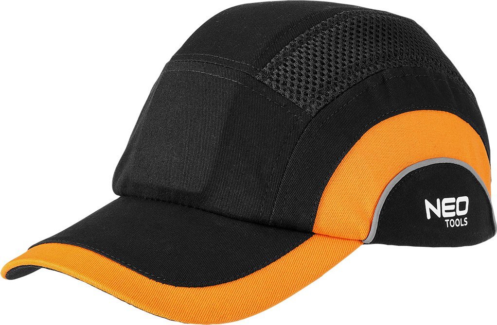Neo Czapka z daszkiem ze wzmocnieniem, czarno-pomarańczowa, CE