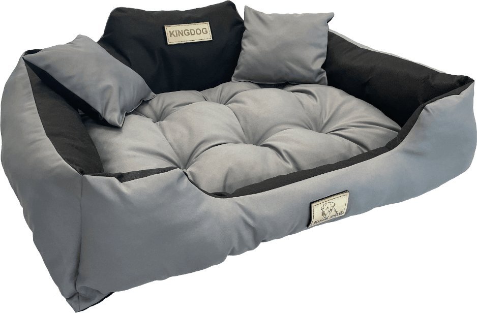 AIO FACTORY Legowisko personalizowane KINGDOG 115x95 ciemno szare