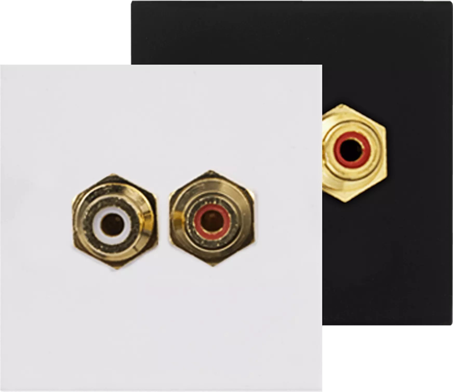 Audac AUDAC CP45RCA/W Connection plate RCA 45 x 45 mm White version