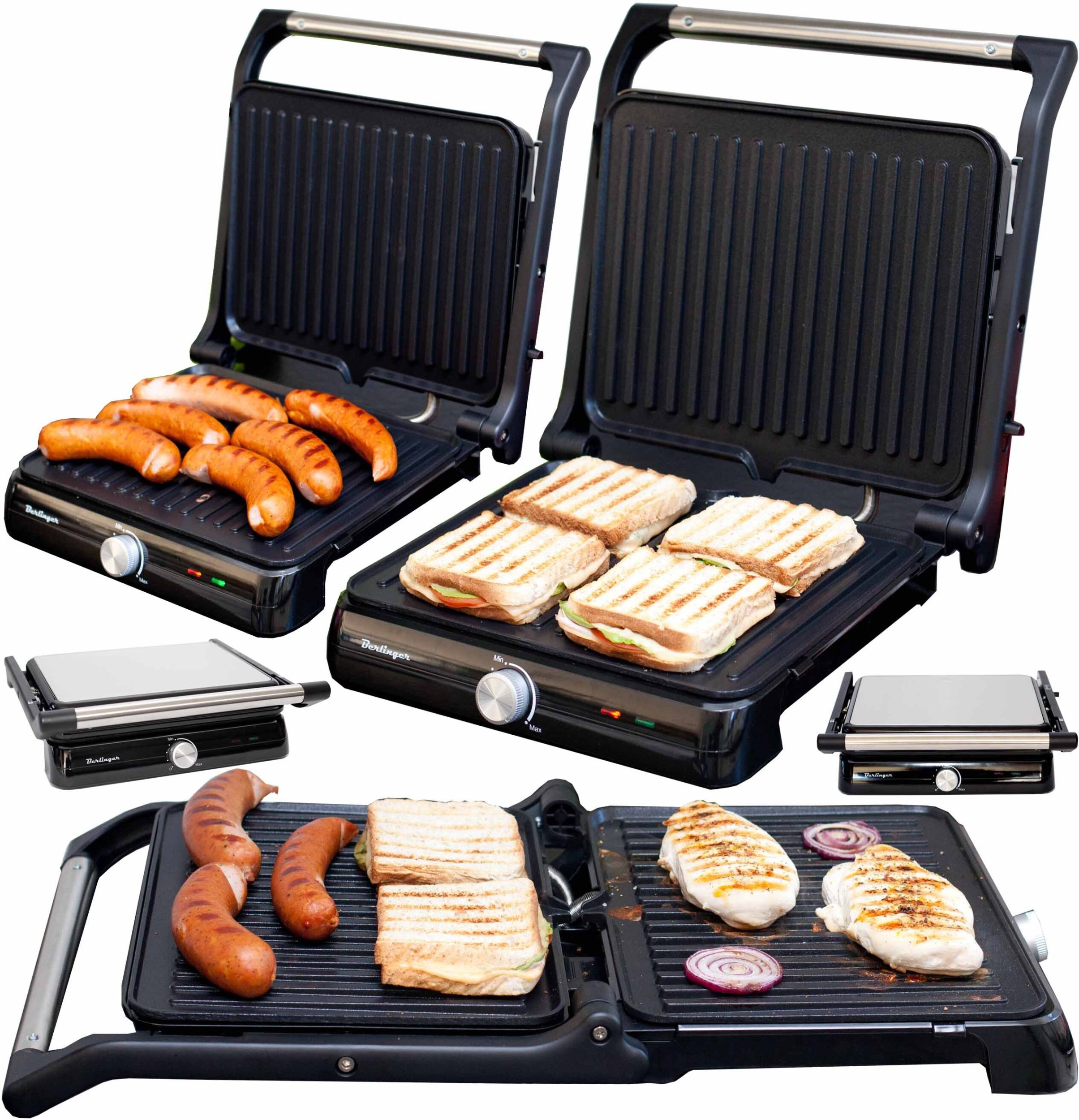Opiekacz Berlinger Opiekacz grill elektryczny | toster panini | rozkładany 180 2400W