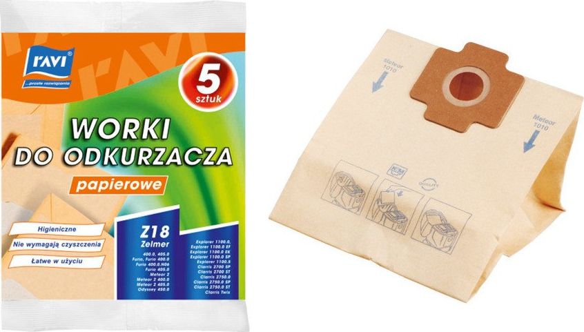 Worek do odkurzacza Ravi Worki Zelmer Z18 Meteor II 5szt.