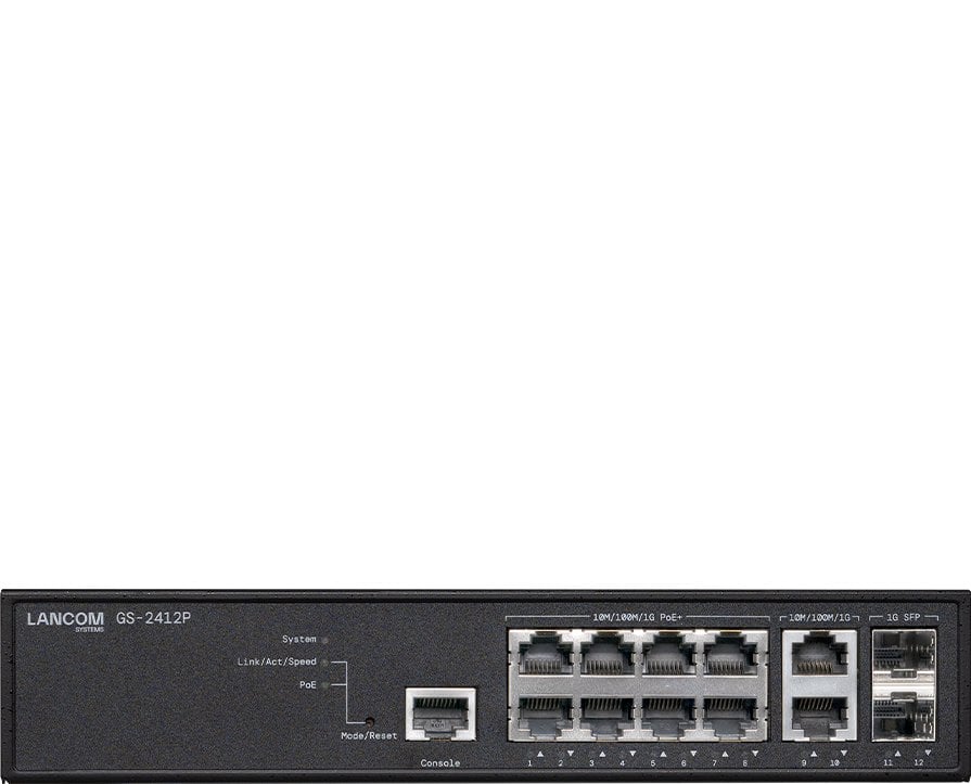 GS-2412P Zarządzany L2+ Gigabit Ethernet (10/100/1000) Obsługa PoE Czarny