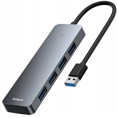 HUB USB Baseus Baseus UltraJoy Series 4-Port HUB Lite 15cm Space Grey（USBA to USB3.0*4）