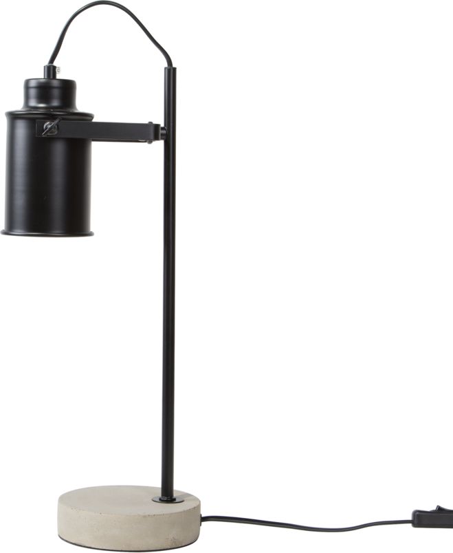 Zdjęcia - Lampa stołowa Beliani   Lampa biurkowa regulowana metalowa czarna MUNDAKA 