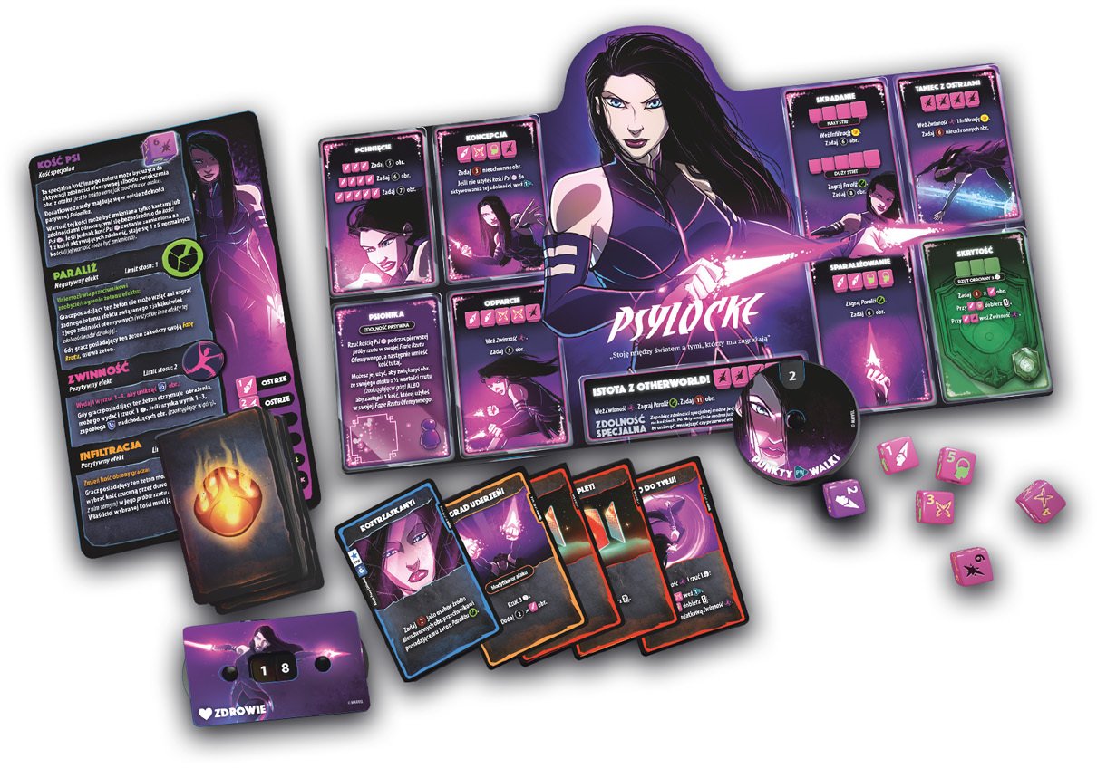Lucky Duck Games GRA MARVEL DICE THRONE : ICEMAN, PSYLOCKE, STORM, WOLVERINE - podstawa - LUCKY DUCK GAMES