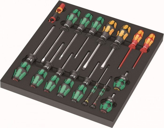 Wera Wkładka Piankowa Z Wkrętakami SET 1 18CZ. (1 KPL)