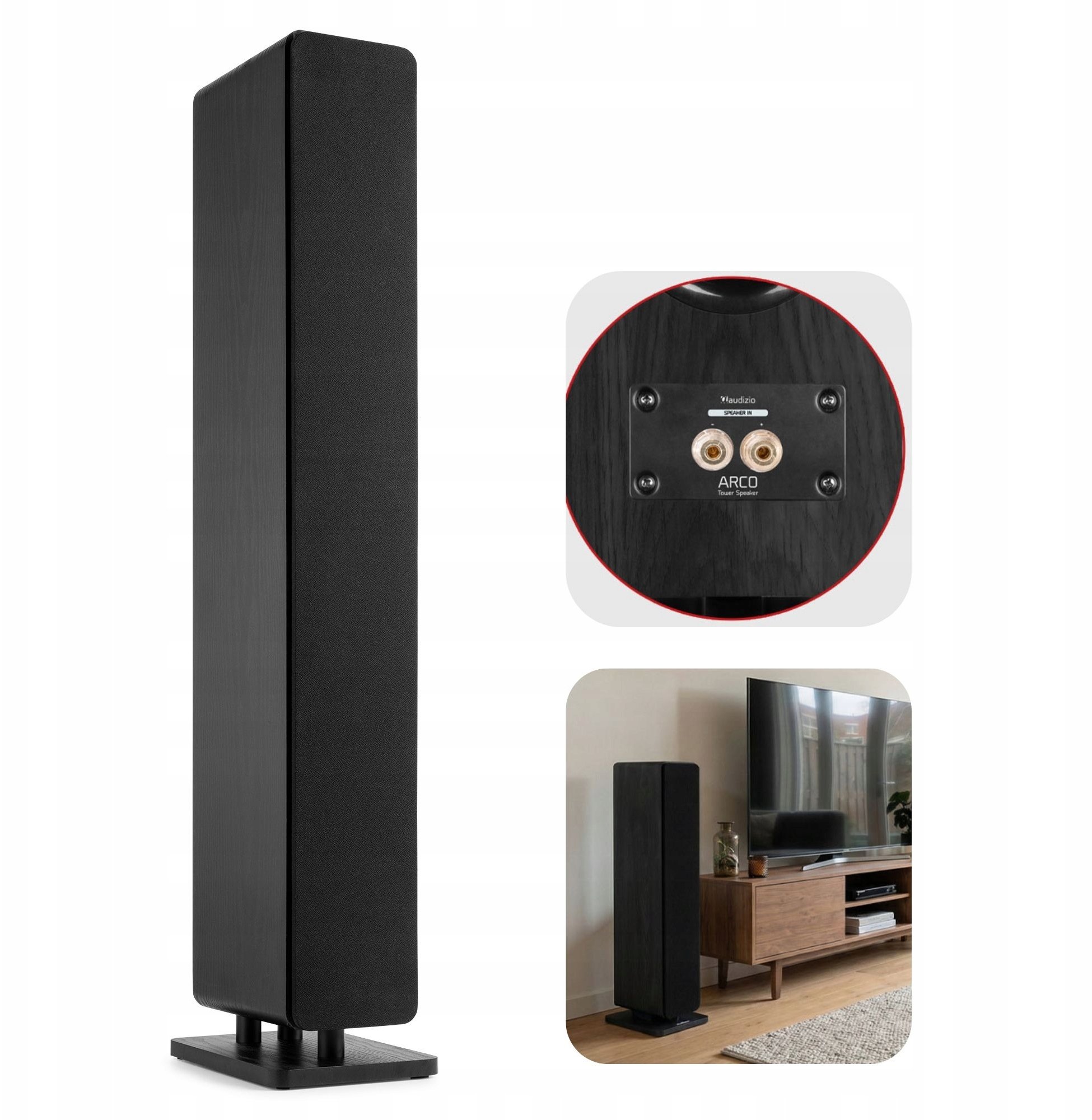 Kolumna Audizio Kolumna podłogowa pasywna ARCO czarna Audizio one size