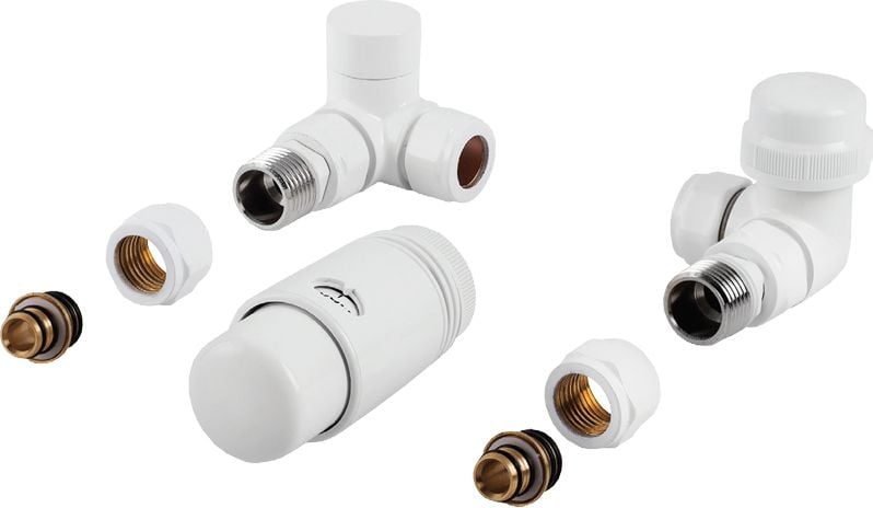 Perfexim Komplet termostatyczny PHA-037W osiowy LEWY biały+ złączki (20-037-0000-001)