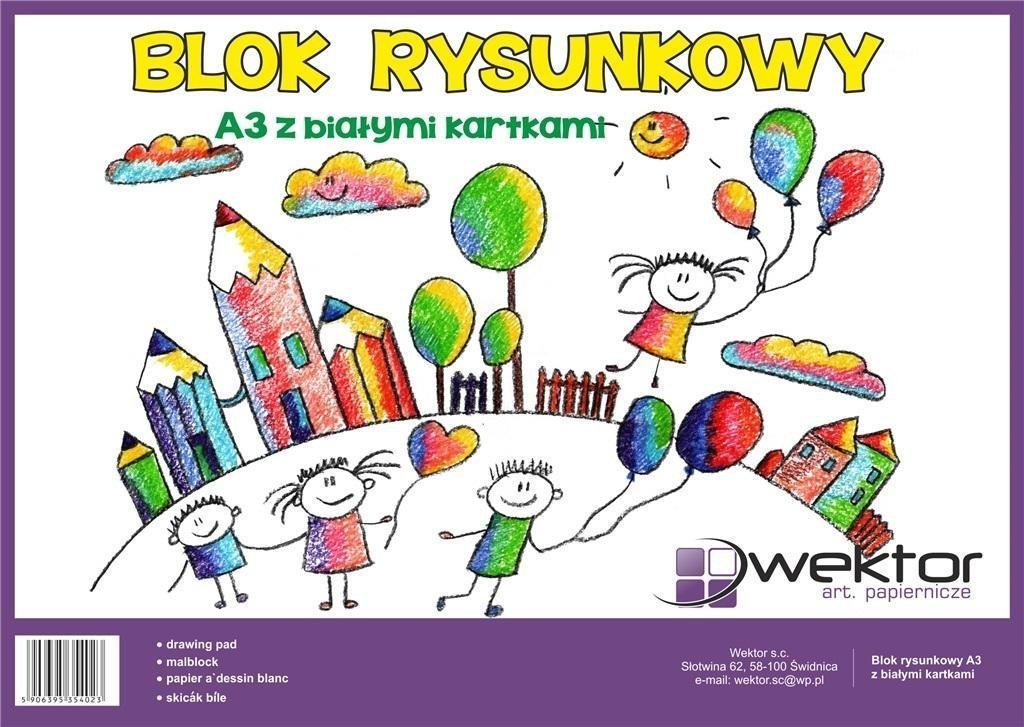 Wektor Blok rysunkowy A3/20K biały (10szt)