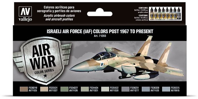 Vallejo Vallejo: 71.203 - Model Air - Air War - Israeli Air Force (IAF) Colors Post 1967 to Present ...