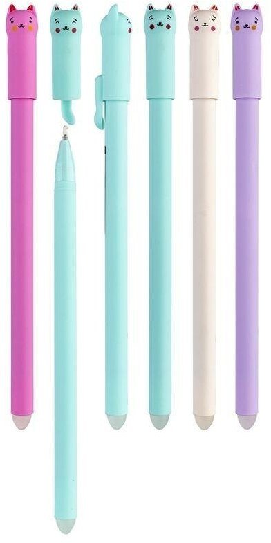 Centrum Długopis wymazywalny Koty niebieski 0,5mm (24szt)