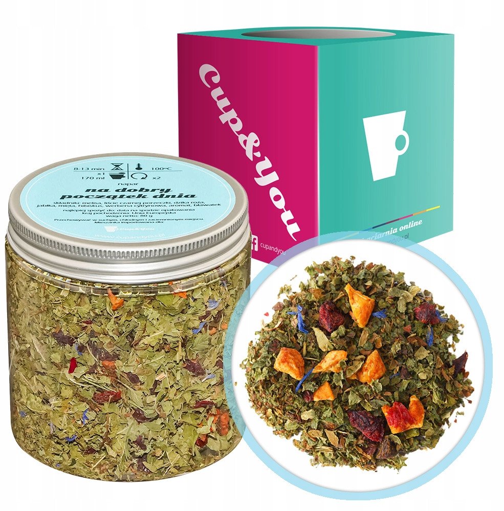 Cup&You HERBATA ziołowa funkcjonalna dzika róża mięta 80g herbata sypana liściasta napar ziołowy