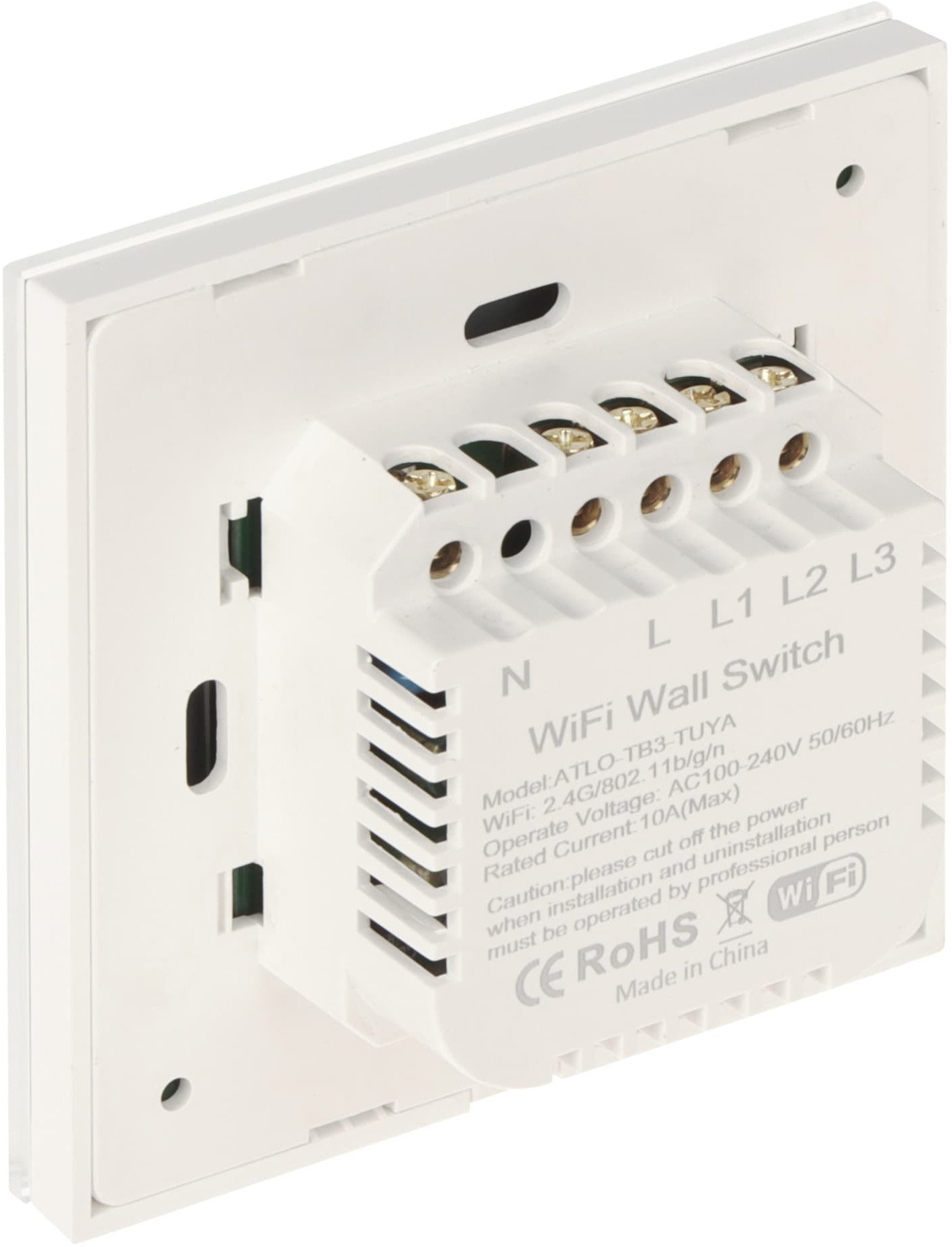 POTRÓJNY INTELIGENTNY DOTYKOWY PRZEŁĄCZNIK ŚWIATŁA ATLO-TB3-TUYA Wi-Fi, Tuya Smart