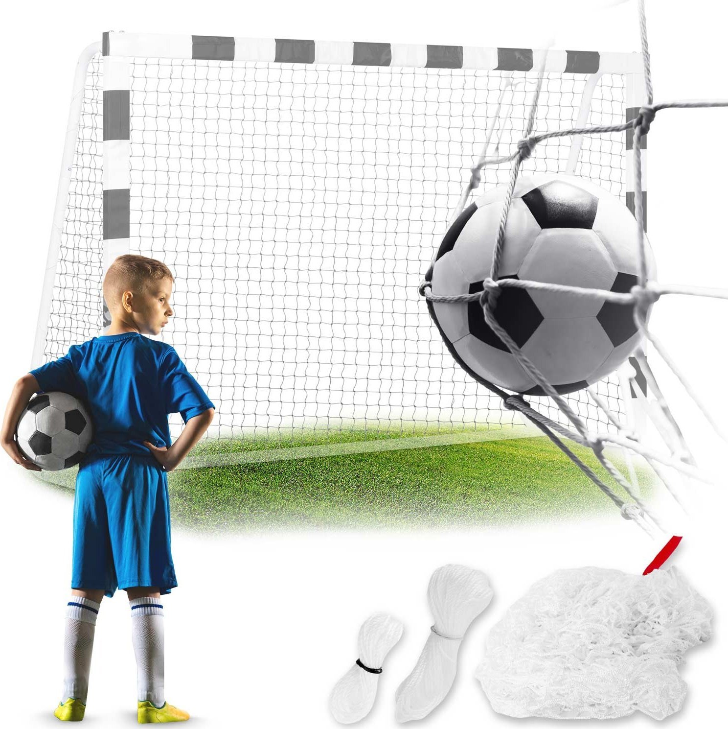 Neo-Sport NeoSport Siatka do bramek piłkarskich 300x200x120cm