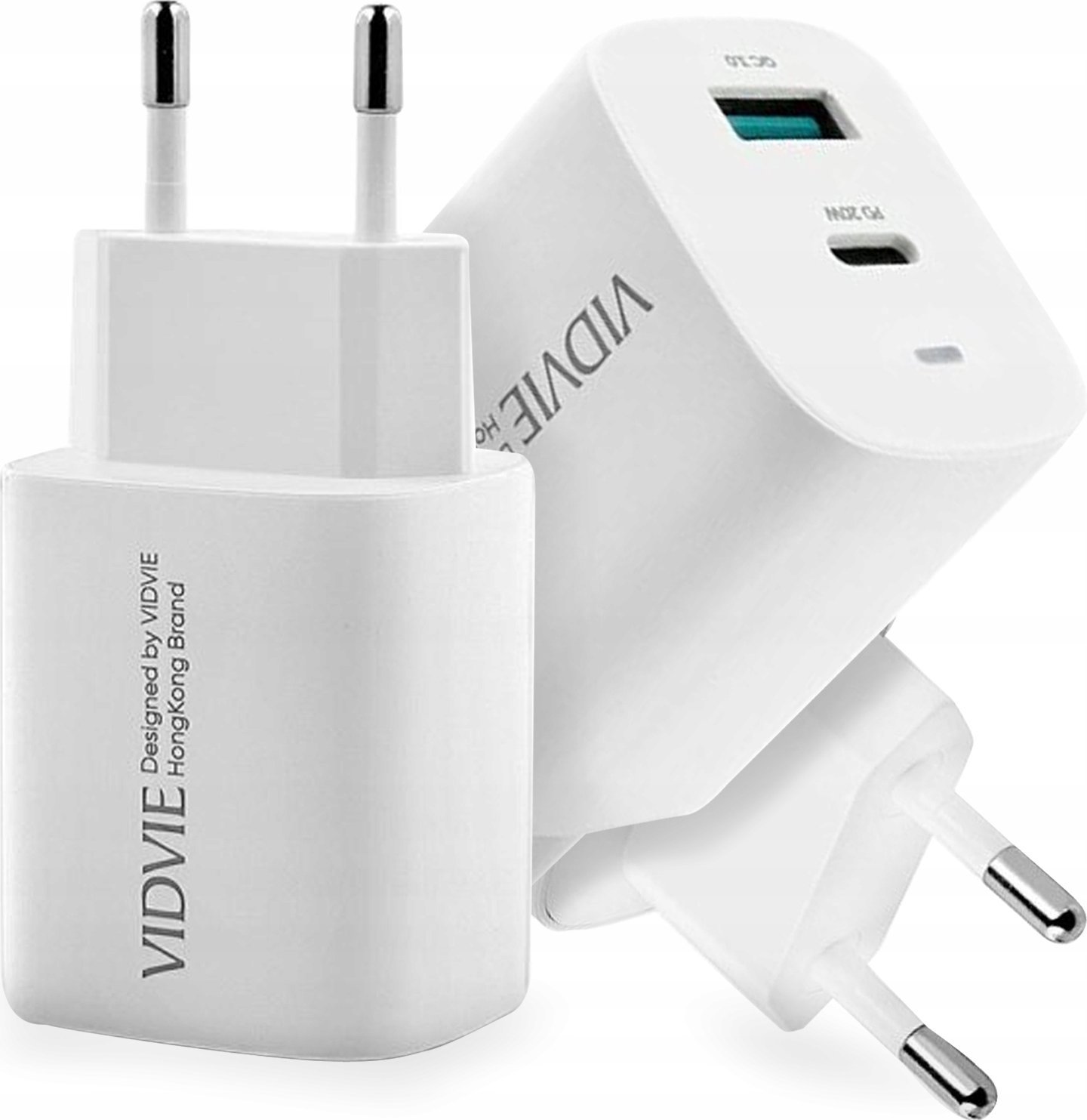 Ładowarka Vidvie ŁADOWARKA SIECIOWA PLE248 1XUSB 1XTYPE C 3A PD 20W BIAŁY