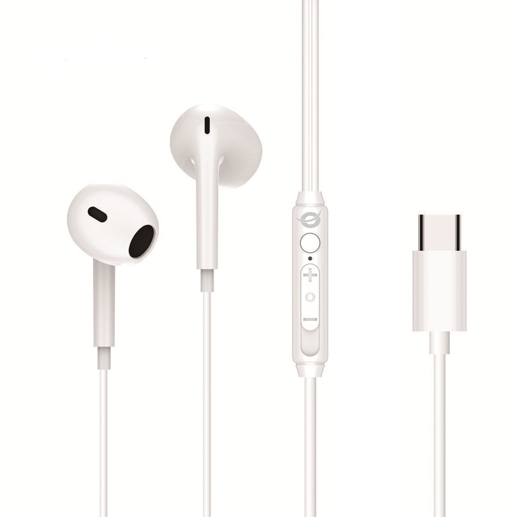 Conceptronic BRENDAN02W słuchawki/zestaw słuchawkowy Przewodowa Douszny Połączenia/muzyka USB Type-C Biały