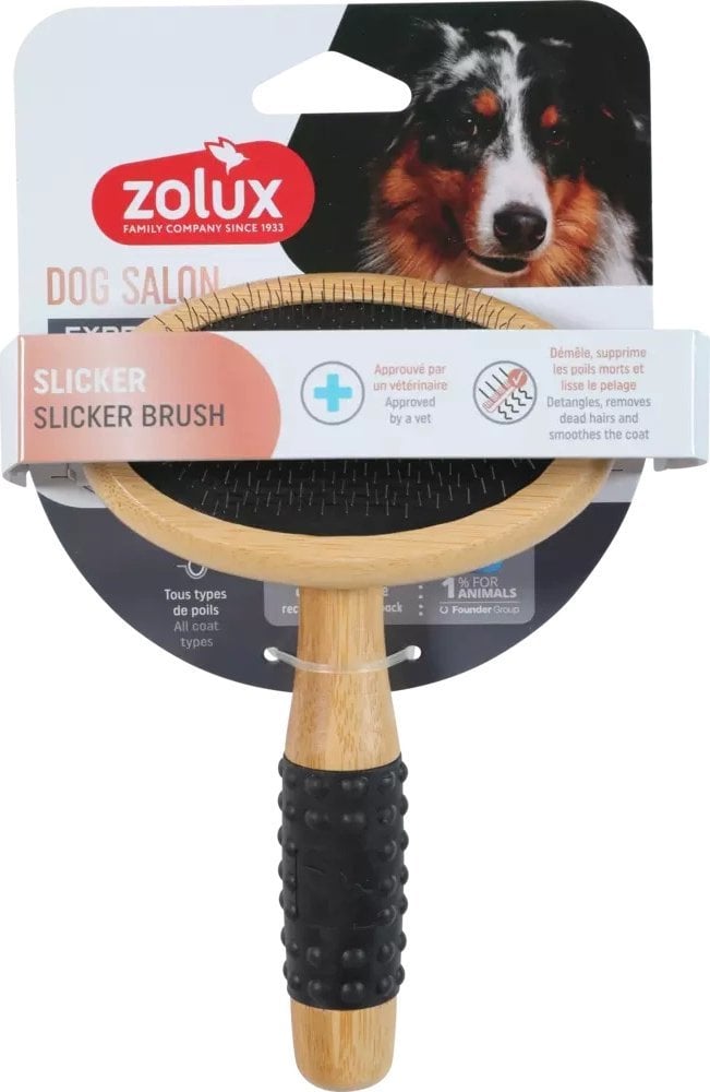Zolux ZOLUX Szczotka pudlówka drewniana dla psa DOG SALON