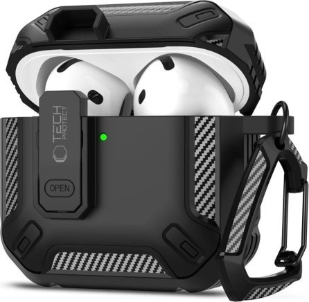 Tech-Protect TECH-PROTECT CARBONOX APPLE AIRPODS 4 BLACK