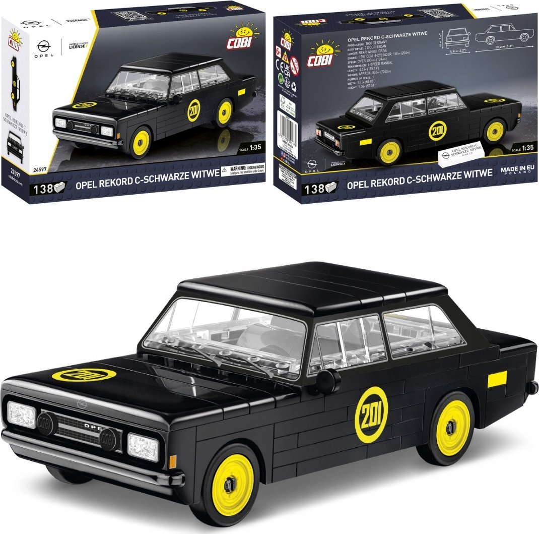 Cobi Polskie Klocki COBI 24597 Samochód Opel Rekord C-Czarna Wdowa Auto 1:35