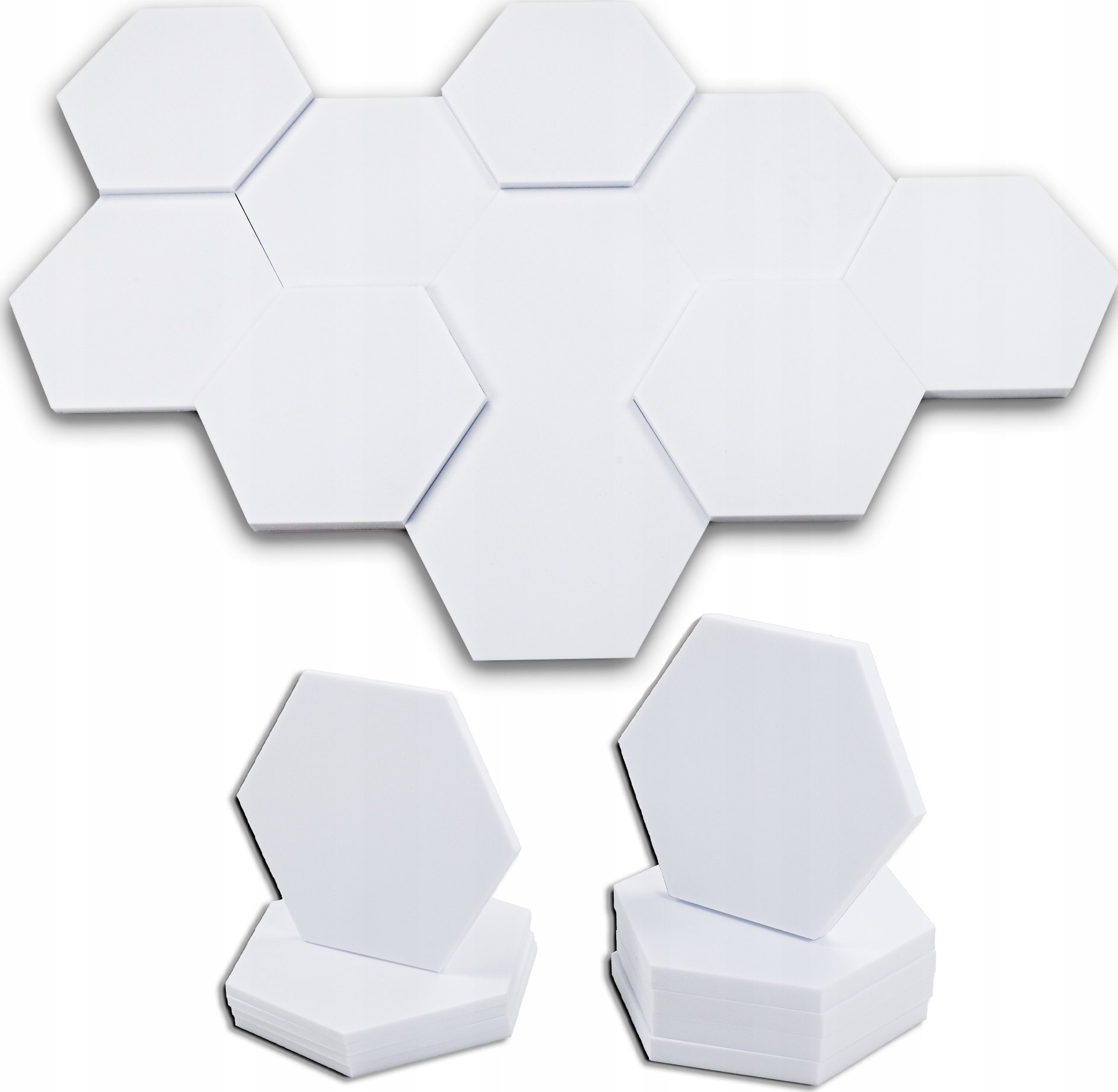 Panel na ścianę akustyczna PLASTER MIODU sześciokąt wygłuszający biały